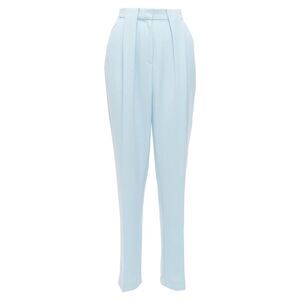Emilia Wickstead Crepe Pleated Waist Tapered Pants